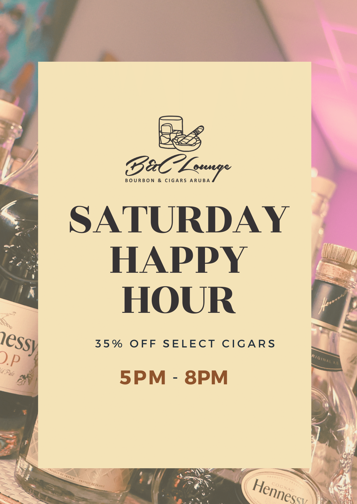 Happy hour cigar lounge bcloungearuba